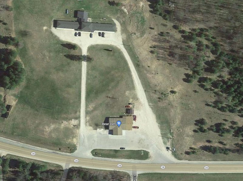 Bear Den Grocery and Motel (Hi-Land Motel & Restaurant, Hi-Land Motel) - 2022 Aerial (newer photo)